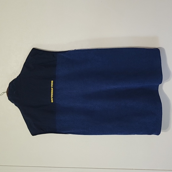 Southern Tide Cambridge Fleece Vest Blue & Yellow Size Small - Picture 3 of 5
